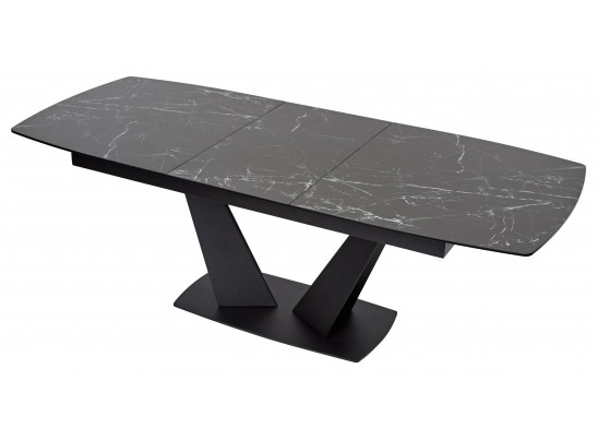 Стол ACUTO2 170 NERO KL-116 Черный мрамор матовый, итальянская керамика/ черный каркас в Каменске-Уральском