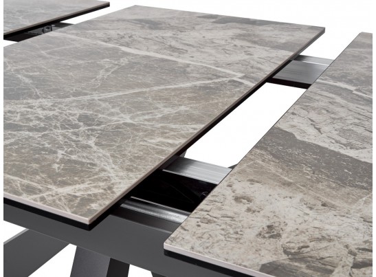 Стол ROVIGO 170 ITALIAN DARK GREY Серый мрамор глянцевый, керамика/ GREY1 каркас в Каменске-Уральском