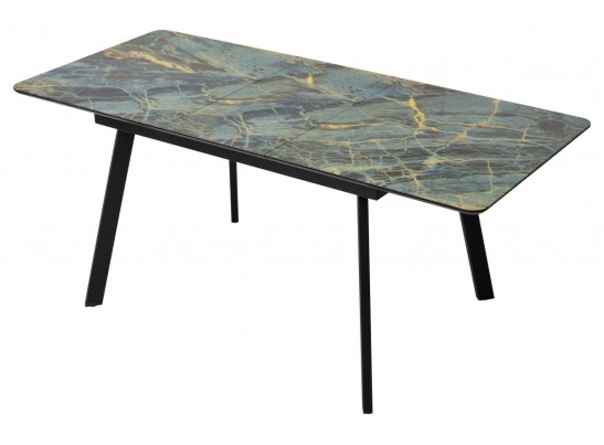 Стол АРУБА 140 ШТОРМ, стекло / ЧЕРНЫЙ в Каменске-Уральском