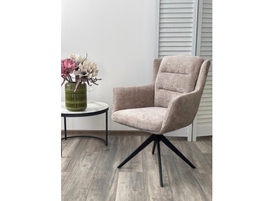 Стул GARLAND 360 град. поворот. HAGA-30 Бежевый, ткань/ GINO-101 Бежевый, ткань/ Черный, ®DISAUR