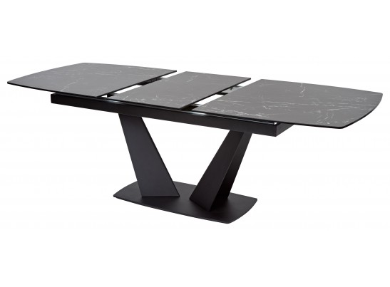 Стол ACUTO2 170 NERO KL-116 Черный мрамор матовый, итальянская керамика/ черный каркас в Каменске-Уральском