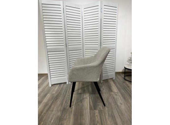 Стул BRANDY WZ2042-19 галечный серый фактурный велюр/ черный каркас в Каменске-Уральском