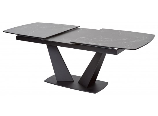 Стол ACUTO2 170 NERO KL-116 Черный мрамор матовый, итальянская керамика/ черный каркас в Каменске-Уральском