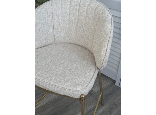 Полубарный стул WENDY TRF-11 светло-бежевый, ткань / золотой каркас (H=65) в Каменске-Уральском