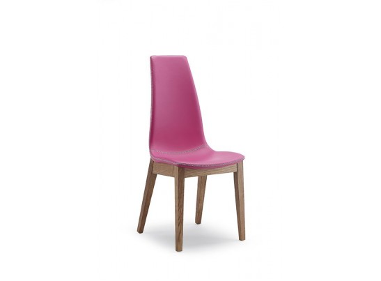 СТУЛ SELLY, ASH WALNUT 167/ SOFT PIENO FIORE 275 FUSSIA с черн.строчкой в Каменске-Уральском