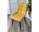 Стул CHIC VF-06/ VF-20 желтый/ серый, ткань/ черный каркас в Каменске-Уральском