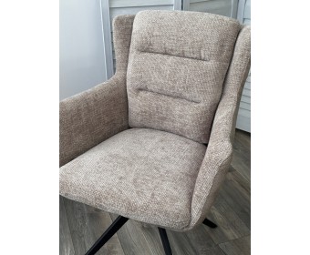 Стул GARLAND 360 град. поворот. HAGA-30 Бежевый, ткань/ GINO-101 Бежевый, ткань/ Черный, ®DISAUR