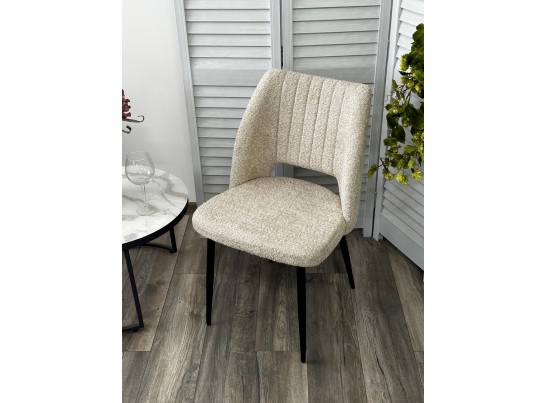 Стул LONDON UF998-04 бежевый, букле / черный каркас / Товарный знак DISAUR в Каменске-Уральском