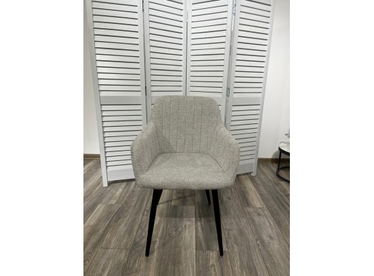 Стул BRANDY WZ2042-19 галечный серый фактурный велюр/ черный каркас в Каменске-Уральском