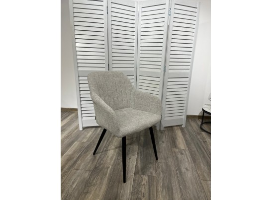 Стул BRANDY WZ2042-19 галечный серый фактурный велюр/ черный каркас в Каменске-Уральском