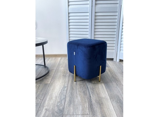 Пуф для гостиной ARES BLUVEL-86 NAVY BLUE / GOLD в Каменске-Уральском
