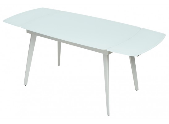 Стол ELIOT 120 FROSTED SUPER WHITE белое матовое стекло/ белый каркас в Каменске-Уральском