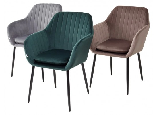 Стул ALABAMA BLUVEL-14 GREY, велюр / черный каркас в Каменске-Уральском