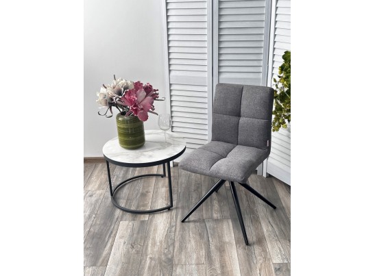 Стул SALLIE 360 град. поворот. VT6037-16 серый, ткань/ черный / Товарный знак DISAUR в Каменске-Уральском