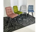 Стул CHILLI SQUARE BLUVEL-03 LIGHT GREY, велюр в Каменске-Уральском