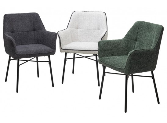 Стул AGIRA UF998-16 темно-серый, букле / черн. каркас / Товарный знак DISAUR в Каменске-Уральском