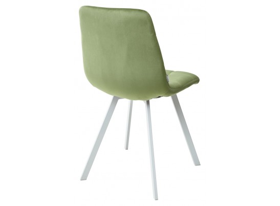 Стул CHILLI SQUARE G108-27 террариумный мох, велюр/ белый каркас в Каменске-Уральском