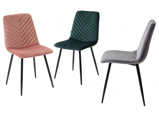 Стул DUKE BLUVEL-14 GREY, велюр / черный каркас в Каменске-Уральском