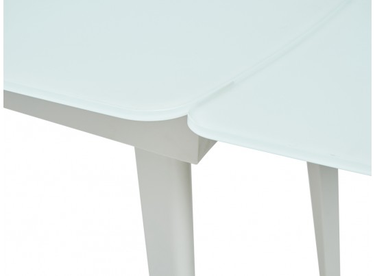 Стол ELIOT 120 FROSTED SUPER WHITE белое матовое стекло/ белый каркас в Каменске-Уральском