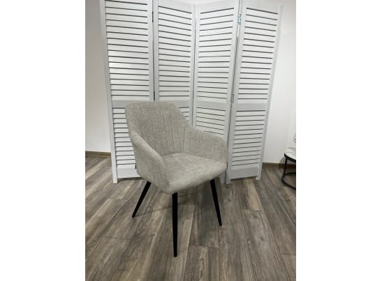 Стул BRANDY WZ2042-19 галечный серый фактурный велюр/ черный каркас в Каменске-Уральском