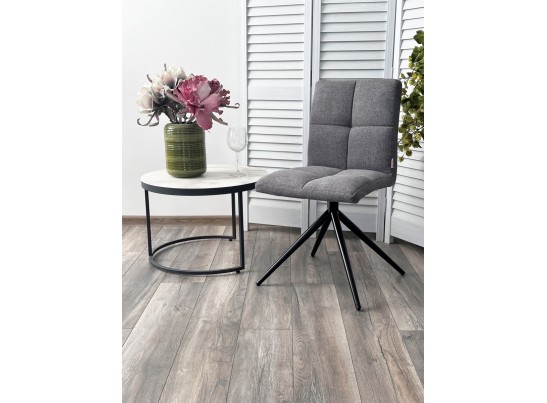 Стул SALLIE 360 град. поворот. VT6037-16 серый, ткань/ черный / Товарный знак DISAUR в Каменске-Уральском