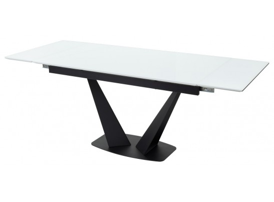 Стол Ниагара 160 Белый, стекло / черный каркас БЕЗ НДС в Каменске-Уральском