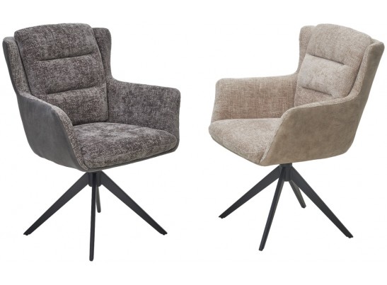 Стул GARLAND 360 град. поворот. HAGA-30 Бежевый, ткань/ GINO-101 Бежевый, ткань/ Черный, ®DISAUR