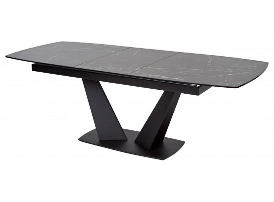 Стол ACUTO2 170 NERO KL-116 Черный мрамор матовый, итальянская керамика/ черный каркас в Каменске-Уральском