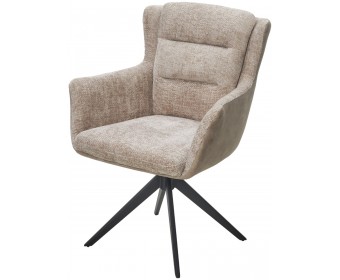 Стул GARLAND 360 град. поворот. HAGA-30 Бежевый, ткань/ GINO-101 Бежевый, ткань/ Черный, ®DISAUR