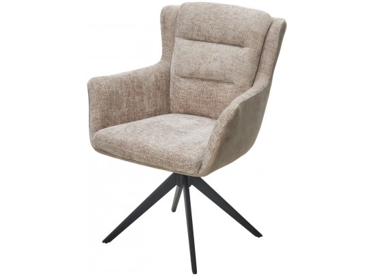 Стул GARLAND 360 град. поворот. HAGA-30 Бежевый, ткань/ GINO-101 Бежевый, ткань/ Черный, ®DISAUR