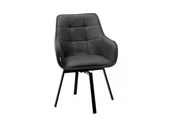 Стул MAVERICK 360 град. поворот. HK007-10 Темно-серый, искусственная замша / черный каркас, в Каменске-Уральском