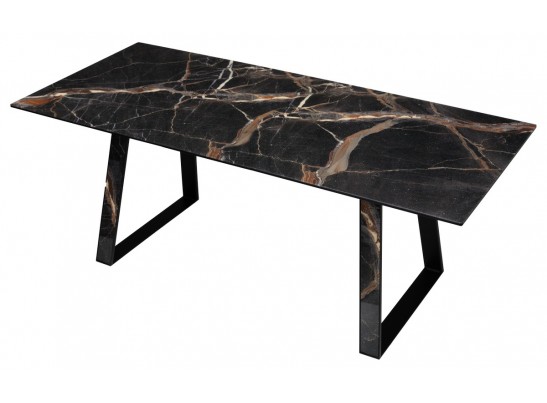 Стол Франк 180 МЕЙДЖИК стекло / ЧЕРНЫЙ в Каменске-Уральском