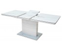 Стол ALTA 140 GREY-WHITE MARBLE/ WHITE глазурованное стекло в Каменске-Уральском