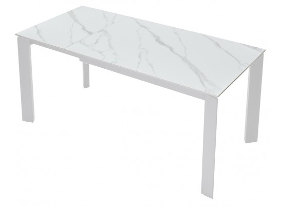 Стол CORNER 120 MATT WHITE MARBLE SINTERED STONE/ WHITE в Каменске-Уральском