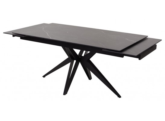 Стол FORIO 160 MATT BLACK MARBLE SOLID CERAMIC / BLACK, ®DISAUR в Каменске-Уральском