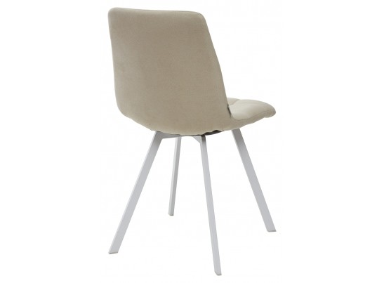 Стул CHILLI SQUARE UF860-01B бежевый, ткань/ белый каркас в Каменске-Уральском
