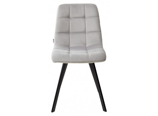 Стул CHILLI SQUARE BLUVEL-03 светло-серый, велюр / черный каркас в Каменске-Уральском
