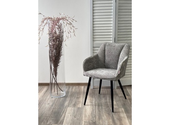 Стул REFLET 3018-17 серый, шенилл / черный каркас, ®DISAUR в Каменске-Уральском