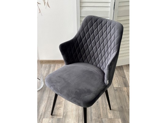 Стул HERMAN 360 град. BM-3 ТЕМНО-СЕРЫЙ, велюр / черный каркас в Каменске-Уральском