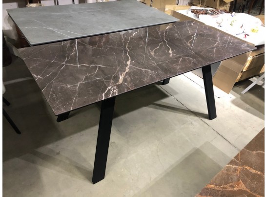 Стол Морис 140 ДАРК, стекло / черный каркас в Каменске-Уральском