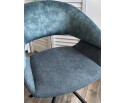 Стул EMBER 360 град. поворот. 7525-56 Синий, велюр/ ENJOY-315 Синий, ткань/ Черный, ®DISAUR в Каменске-Уральском
