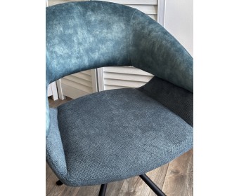 Стул EMBER 360 град. поворот. 7525-56 Синий, велюр/ ENJOY-315 Синий, ткань/ Черный, ®DISAUR