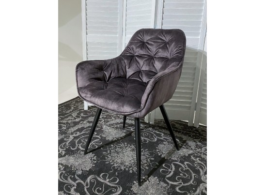 Стул MALTA 912-06 темно-серый, велюр/черный каркас в Каменске-Уральском