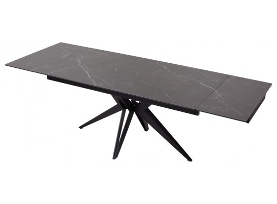 Стол FORIO 160 MATT BLACK MARBLE SOLID CERAMIC / BLACK, ®DISAUR в Каменске-Уральском