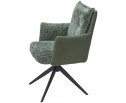Стул JOSEF 360 град. поворот. HAGA-74 Зеленый, ткань / HJ002-18 Зеленый, PU / черный каркас, ®DISAUR