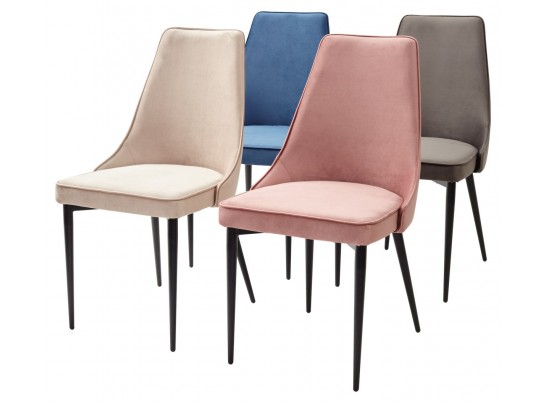 Стул NEPAL-P БЕЖЕВЫЙ #5, велюр/ черный каркас в Каменске-Уральском