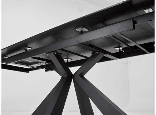 Стол ALEZIO 160 BIANCO TL-45 Белый мрамор матовый, испанская керамика/ черный каркас, ®DISAUR в Каменске-Уральском