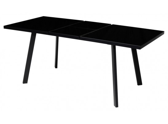 Стол ФИН 120 Черный, стекло/Черный каркас в Каменске-Уральском