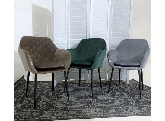 Стул ALABAMA BLUVEL-38 LATTE, велюр / черный каркас в Каменске-Уральском