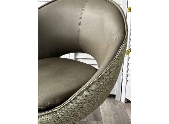 Стул ANABEL 360 град. поворот Зеленый F07-003-01 / MONTECRISTO 8421 / серый каркас, ®DISAUR